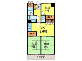 ヴェルドミ－ル井尻の物件間取画像